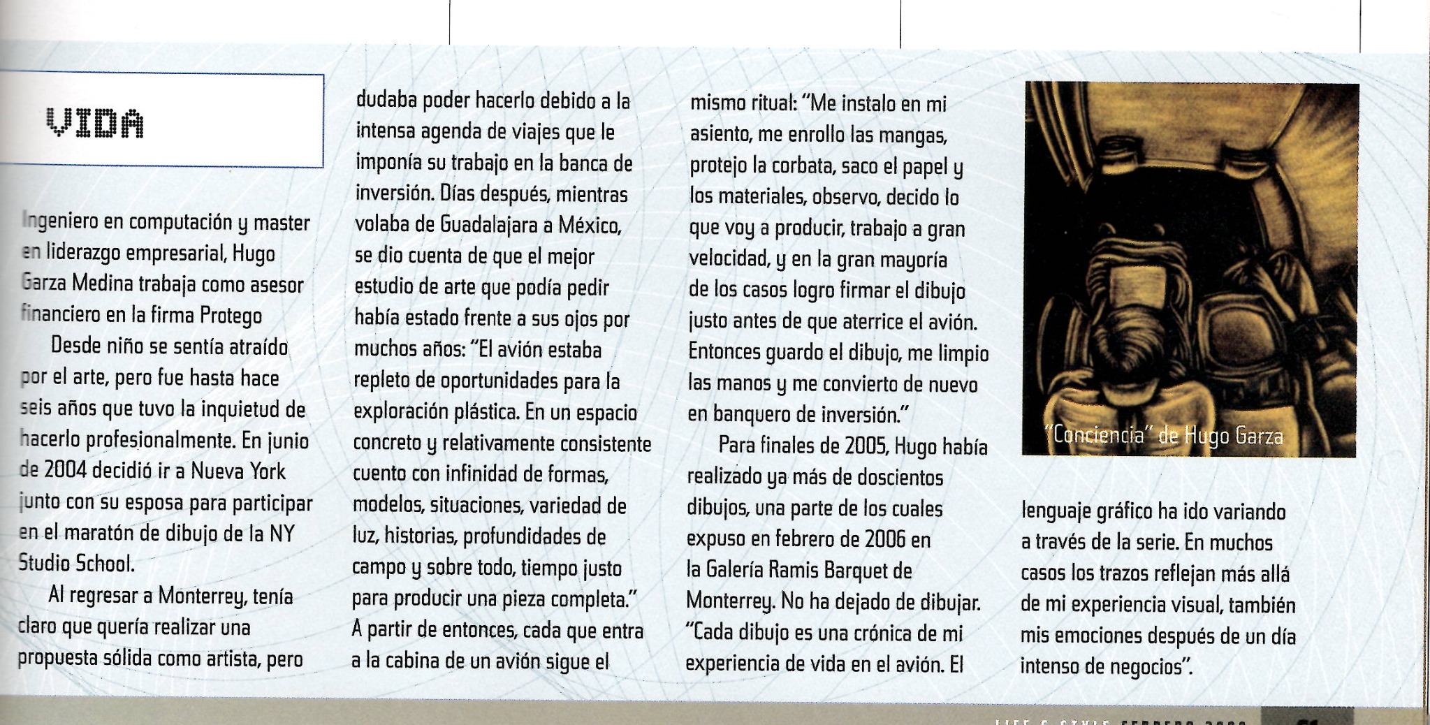 Nota sobre Opus Volo publicada en Life & Style en febrero de 2008